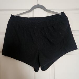 Black Leopard Print Running Shorts
